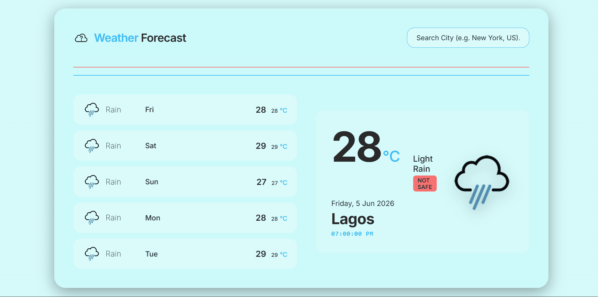 Weather PWA Project Screenshot